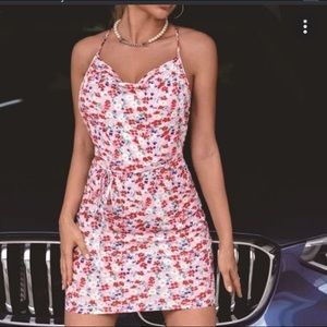 BB LA Catch Cowl Neck Mini Floral Dress